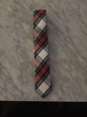 Crewcuts Plaid Tie in Red, Blue, Black, White